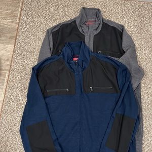 (2) like new alfani zip ups
